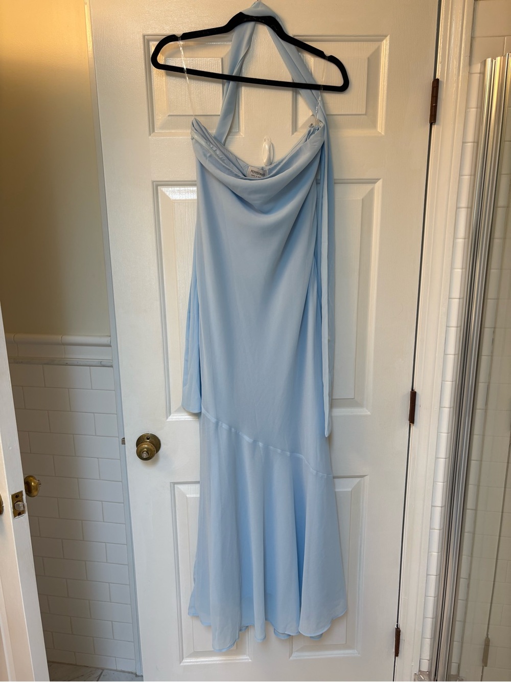 Peppermayo Light Blue Halter Maxi Dress - Picture 1 of 6